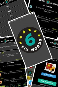 Six Word app - collage